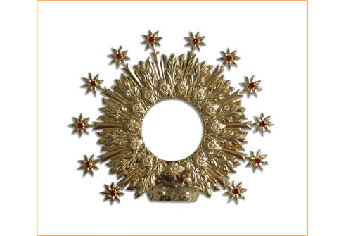 Aureola de doce estrellas con brillantes