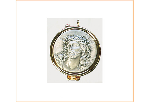 Porta-viáticos con el rostro de Jesús grabado