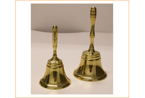 Campanilla de comunión en bronce pulido