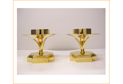 Candelero dorado para mesa