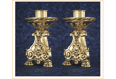 Candelero de bronce para mesa
