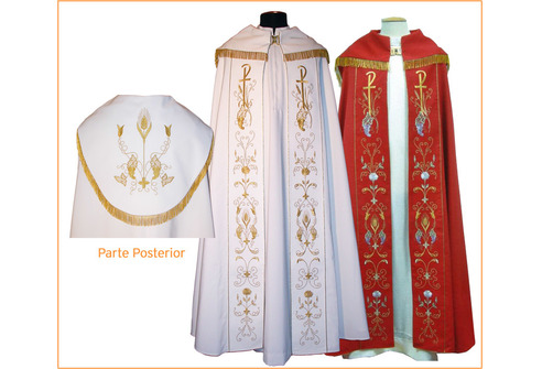 Capa pluvial sacerdotal con forro de raso Capa pluvial sacerdotal con forro de raso
