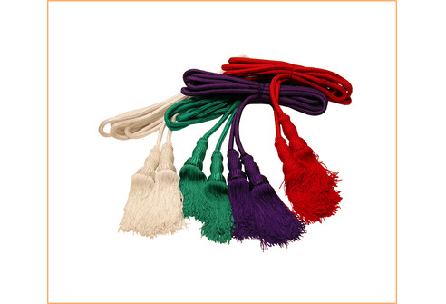 Cíngulo de seda en los cuatro colores litúrgicos