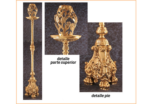 Lámpara de pie fabricada en bronce