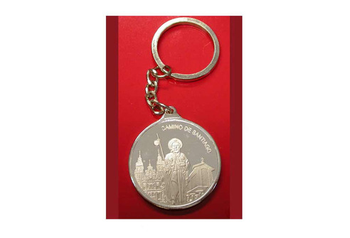 Llavero souvenir del Apóstol y la Catedral de Santiago