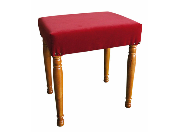 Banqueta de madera de teca para iglesia tapizada en terciopelo ...