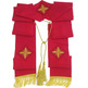 Capa pluvial de poliéster en los cuatro colores litúrgicos rojo