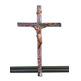 Cruz parroquial de fundición con varal