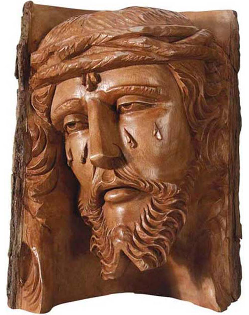 Talla madera rostro de Cristo - Busto de Cristo - Talla madera