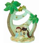 Belén infantil con figuras de resina