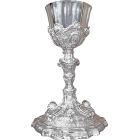 Cáliz rococó de bronce baño de plata