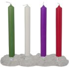 Corona de adviento con base de cristal