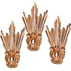 Potencias fabricadas en bronce baño de oro