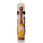 Velas de altar decoradas a juego con Cirios Pascuales