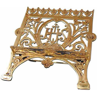 Atril de mesa gótico con IHS en relieve