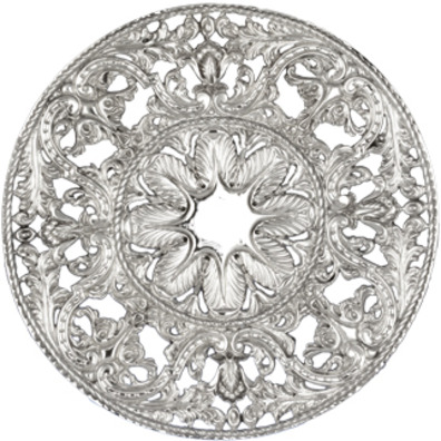 Aureola de plata para figura religiosa