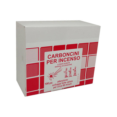 Carbón litúrgico instantáneo en pastillas de 3,3 cm.