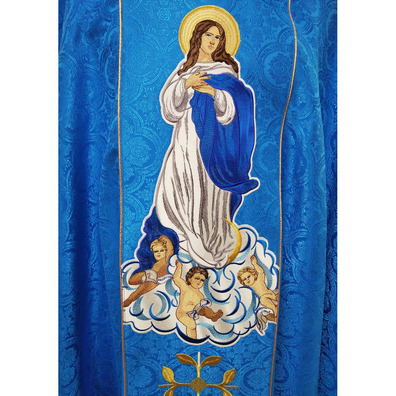 Casulla mariana bordada | Virgen Purísima