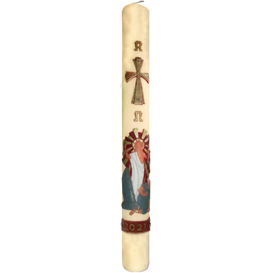 Cirio Pascual 2025 | Relieve Jesucristo resucitado