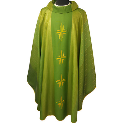 Casulla en cuatro colores | Bordados Cruz verde