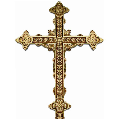 Cruz parroquial de bronce | Cuatro Evangelistas
