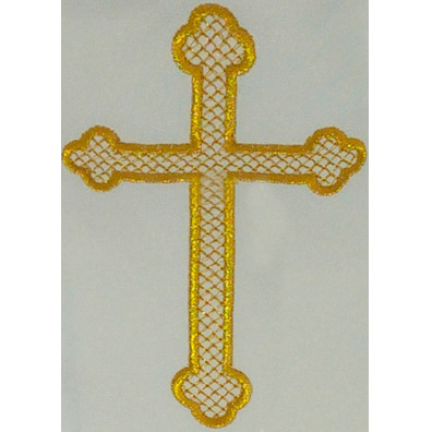 Estola con Cruz bordada | Cuatro colores blanco