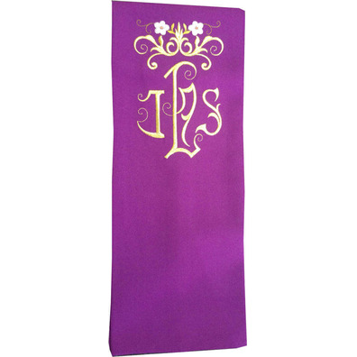 Estolón en los cuatro colores litúrgicos con IHS bordado morado