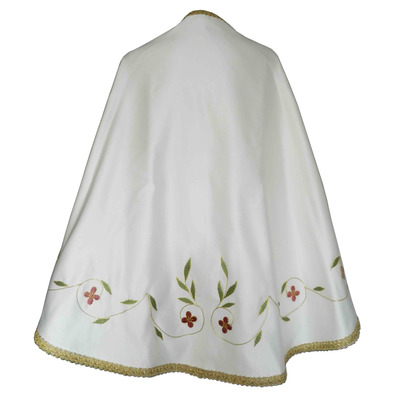 Manto de color blanco para Virgen María