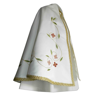 Manto de color blanco para Virgen María