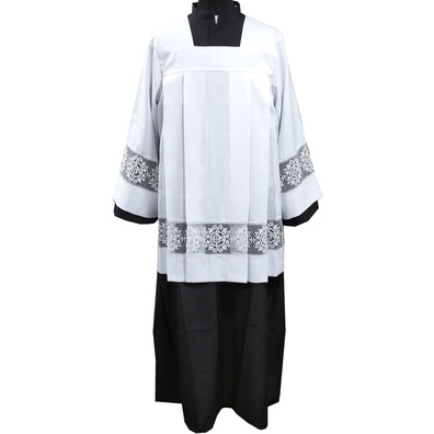 Roquete blanco con puntilla IHS