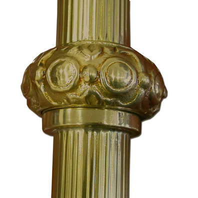 Vara porta estandarte de bronce con IHS
