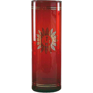 Vaso del Santísimo de cristal rojo | 8 Ø