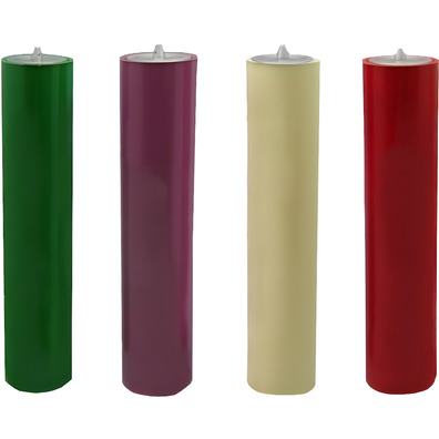 Velas de cera líquida | Adviento | Cuatro colores | 25 cm.