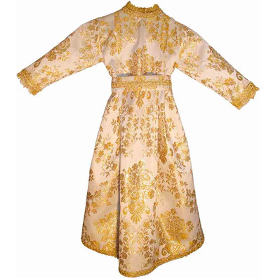 Vestido brocado para imagen de la Virgen María