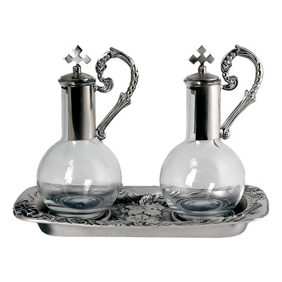 Vinajeras magnéticas fabricadas en metal plateado