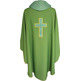 Casulla cuatro colores | Bordado Cruz latina verde