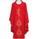 Casulla con bordados dorados rojo