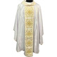 Casulla con cuello y estolón de terciopelo blanco