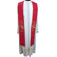 Estola sacerdotal con bordado franciscano rojo