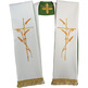 Estolas reversibles para sacerdotes católicos verde / blanco