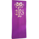Estolón en los cuatro colores litúrgicos con IHS bordado morado