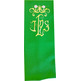 Estolón en los cuatro colores litúrgicos con IHS bordado verde