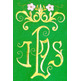 Estolón en los cuatro colores litúrgicos con IHS bordado verde