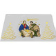 Mantel navideño con motivos religiosos
