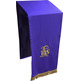 Paño cubre atril con IHS bordado morado