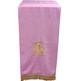 Paño cubre atril con IHS bordado rosa