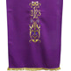 Paño de atril con IHS y otros bordados litúrgicos morado