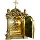 Sagrario de bronce con IHS y peces