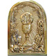 Sagrario de bronce decorado con cáliz y IHS