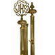 Vara porta estandarte de bronce con IHS